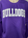 Classic Bulldogs Embroidered Glitter Crew