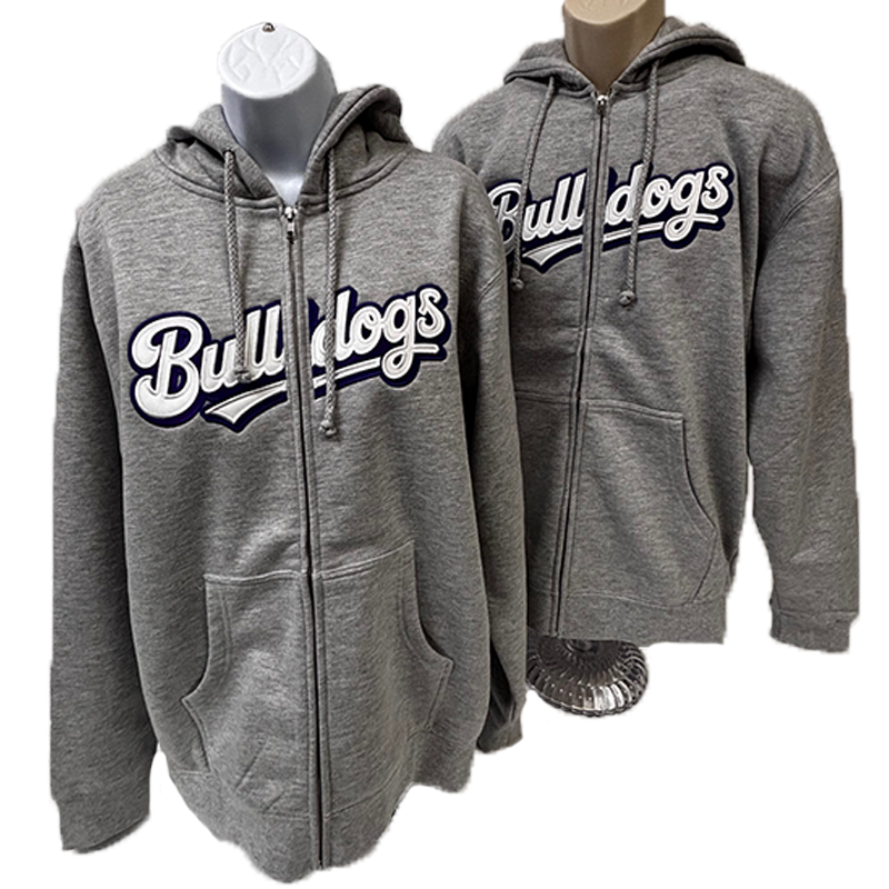 Bulldogs Split Front Embroidered Full Zip