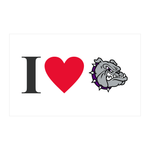 I Heart Bulldogs Decal - Rose Promos