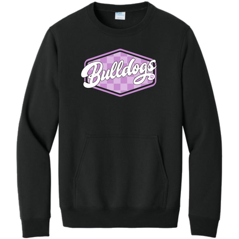 Bulldog Checkerboard Adult Pocket Crew