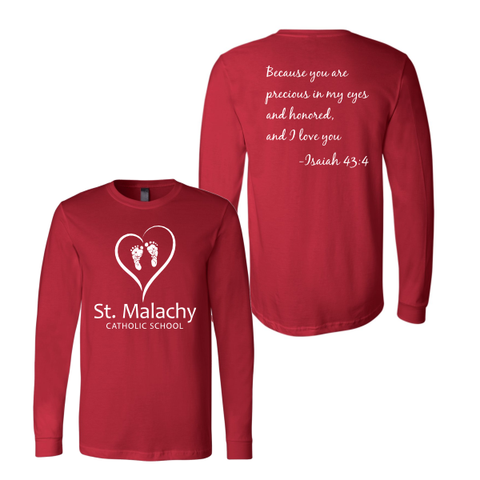 St. Malachy Pro-Life Long Sleeve Adult/Youth