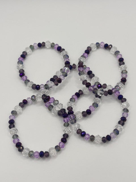 Bulldogs Crystal Beaded Bracelet