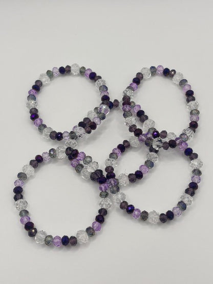 Bulldogs Crystal Beaded Bracelet