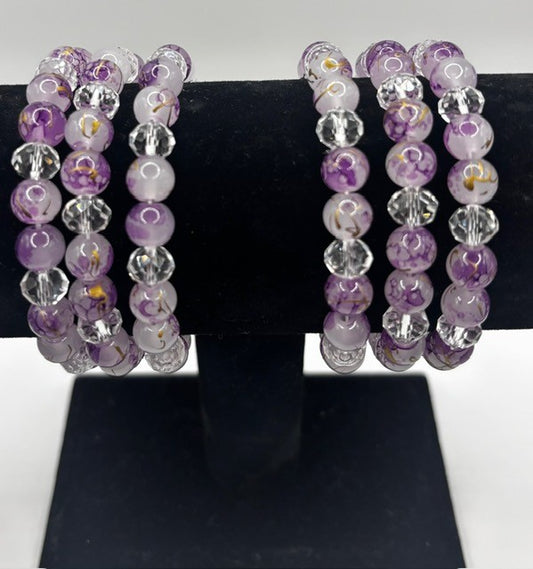 Bulldogs Glass Beaded Bracelet