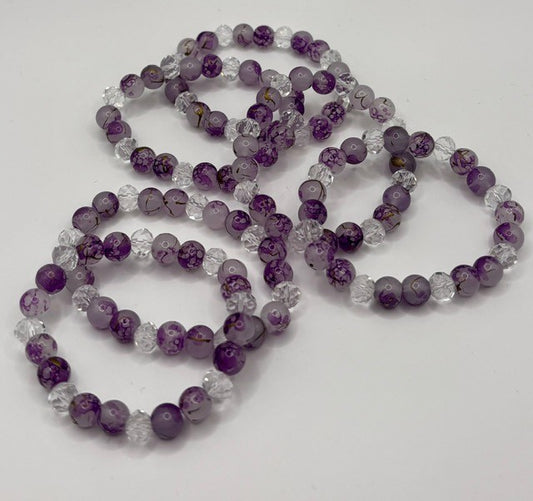 Bulldogs Glass Beaded Bracelet