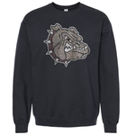Rhinestone Bulldog Head Crew