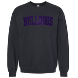 Classic Bulldogs Embroidered Glitter Crew