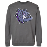 Embroidered Glitter Bulldog Head Crew