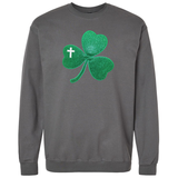 Embroidered Glitter Shamrock Crew