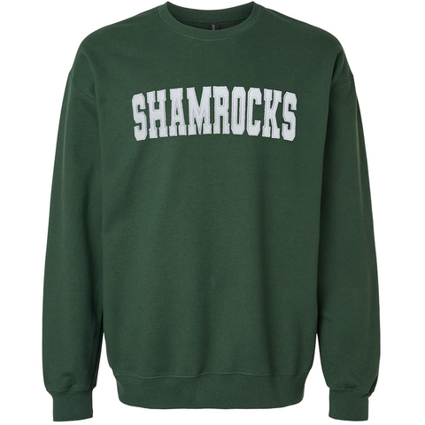 Classic Shamrocks Embroidered Glitter Crew