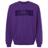 Classic Bulldogs Embroidered Glitter Crew
