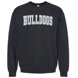 Classic Bulldogs Embroidered Glitter Crew