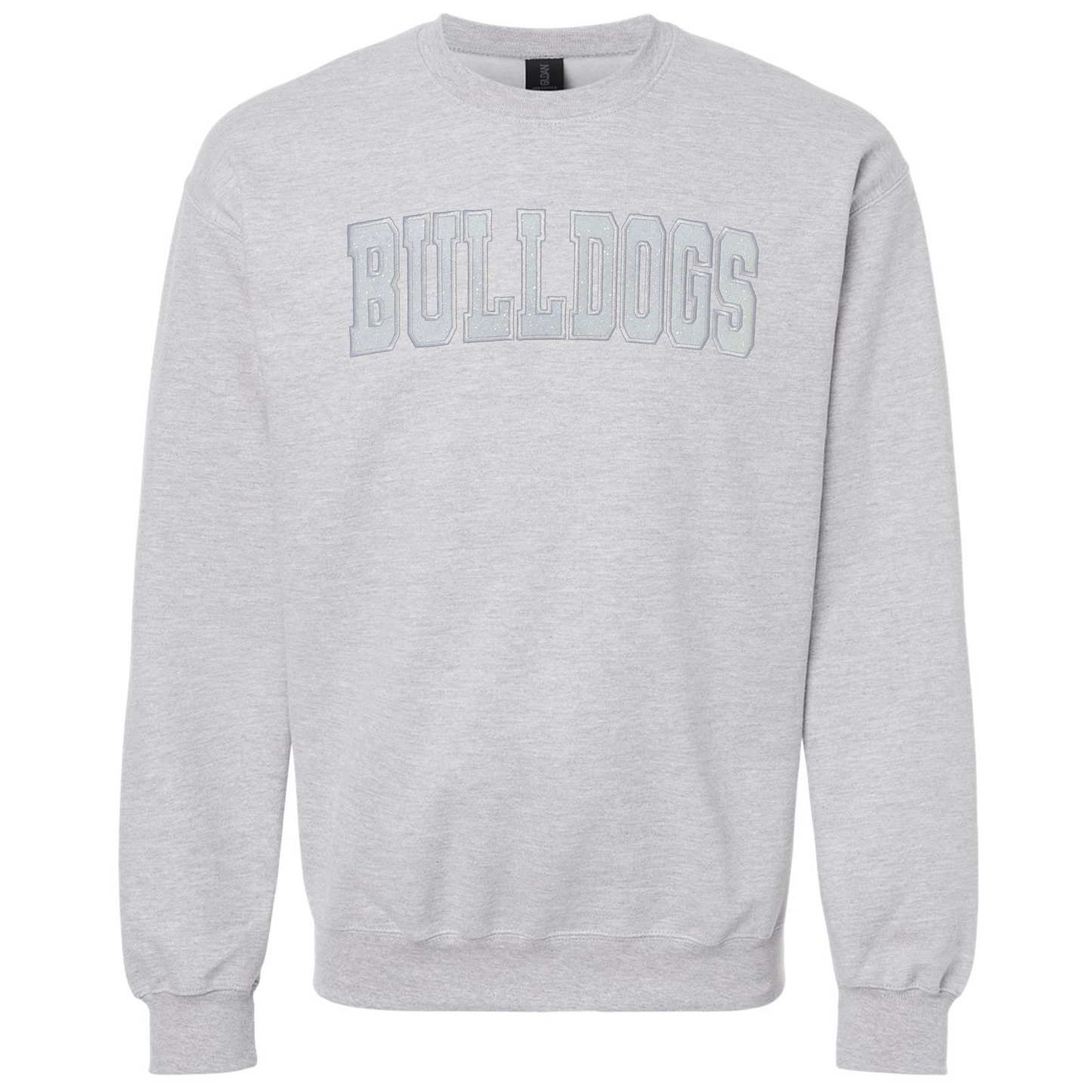 Classic Bulldogs Embroidered Glitter Crew