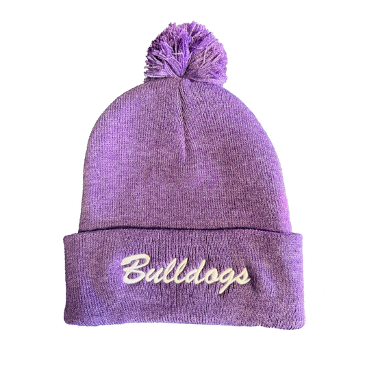 Bulldogs Purple Pom Beanie