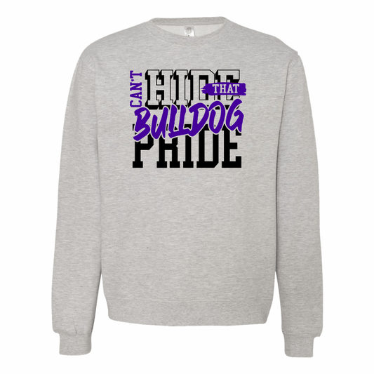 Can't Hide that Bulldog Pride Grey Crewneck