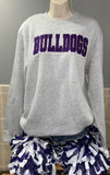 Classic Bulldogs Embroidered Glitter Crew
