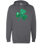 Embroidered Sparkle Shamrock with Cross