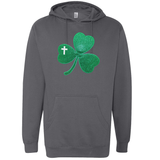 Embroidered Sparkle Shamrock with Cross