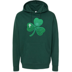 Embroidered Sparkle Shamrock with Cross