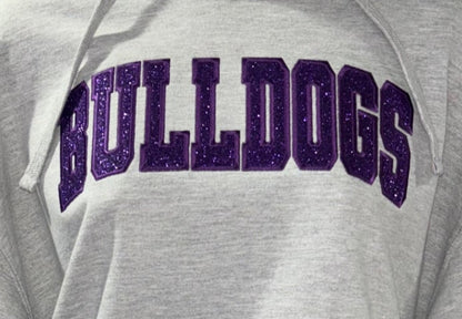 Classic Bulldogs Embroidered Glitter Hoodie