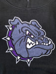 Embroidered Sparkle Bulldog Head Hoodie