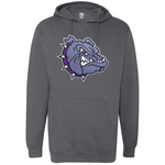 Embroidered Sparkle Bulldog Head Hoodie