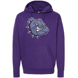 Embroidered Sparkle Bulldog Head Hoodie