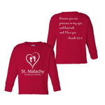 St. Malachy Pro-Life Long Sleeve Toddler - Rose Promos