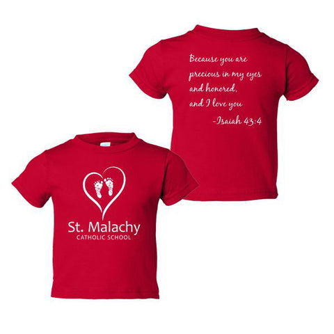 St. Malachy Pro Life T-Shirt Toddler - Rose Promos