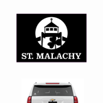 St. Malachy 4x6 White Decal