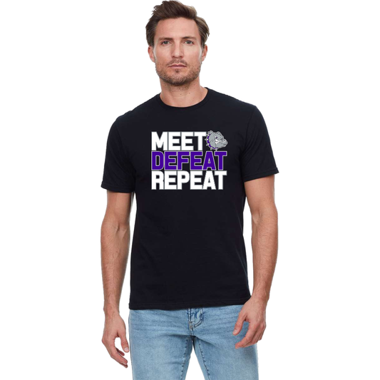 Meet Defeat Repeat Bulldogs Tee