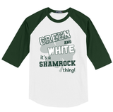 Green & White Shamrocks Raglan Tee