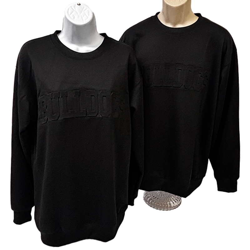 Bulldogs Embossed Crewneck