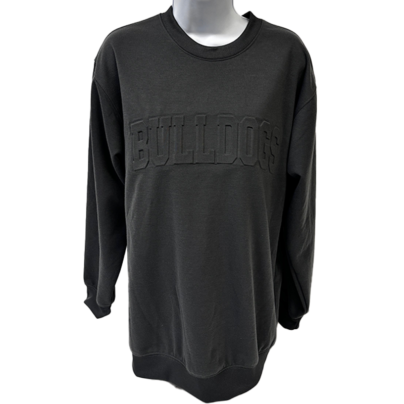 Bulldogs Embossed Crewneck