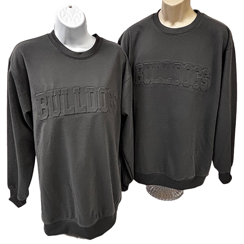 Bulldogs Embossed Crewneck