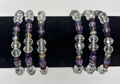 Bulldogs Crystal Beaded Bracelet