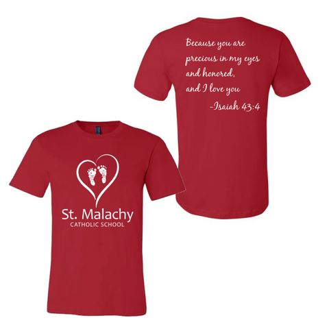 St. Malachy Pro-life T-Shirt Adult/Youth - Rose Promos