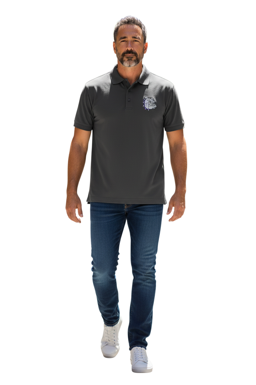 Men's Embroidered Bulldog Polo