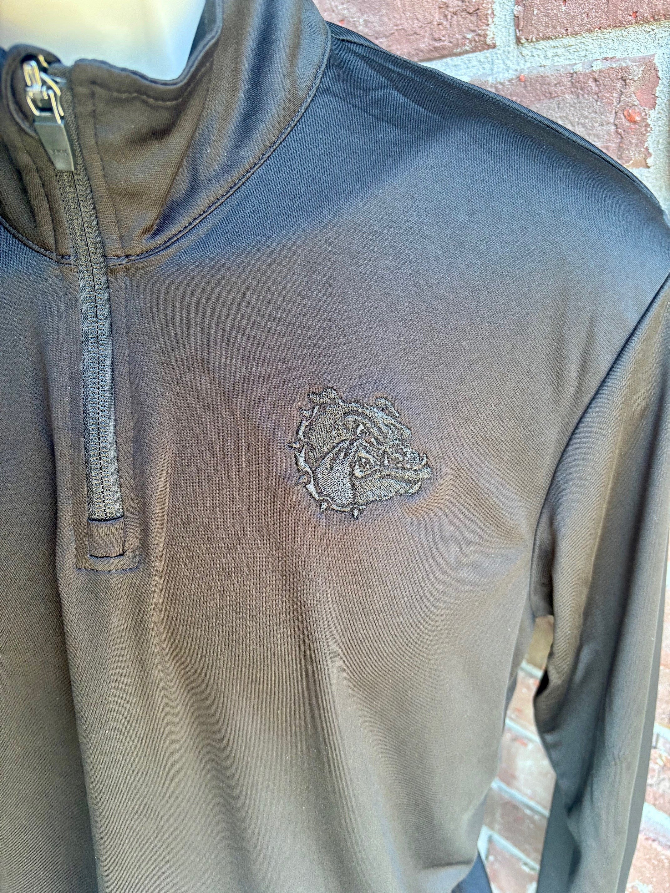 Black Tonal Bulldog 1/4 Zip