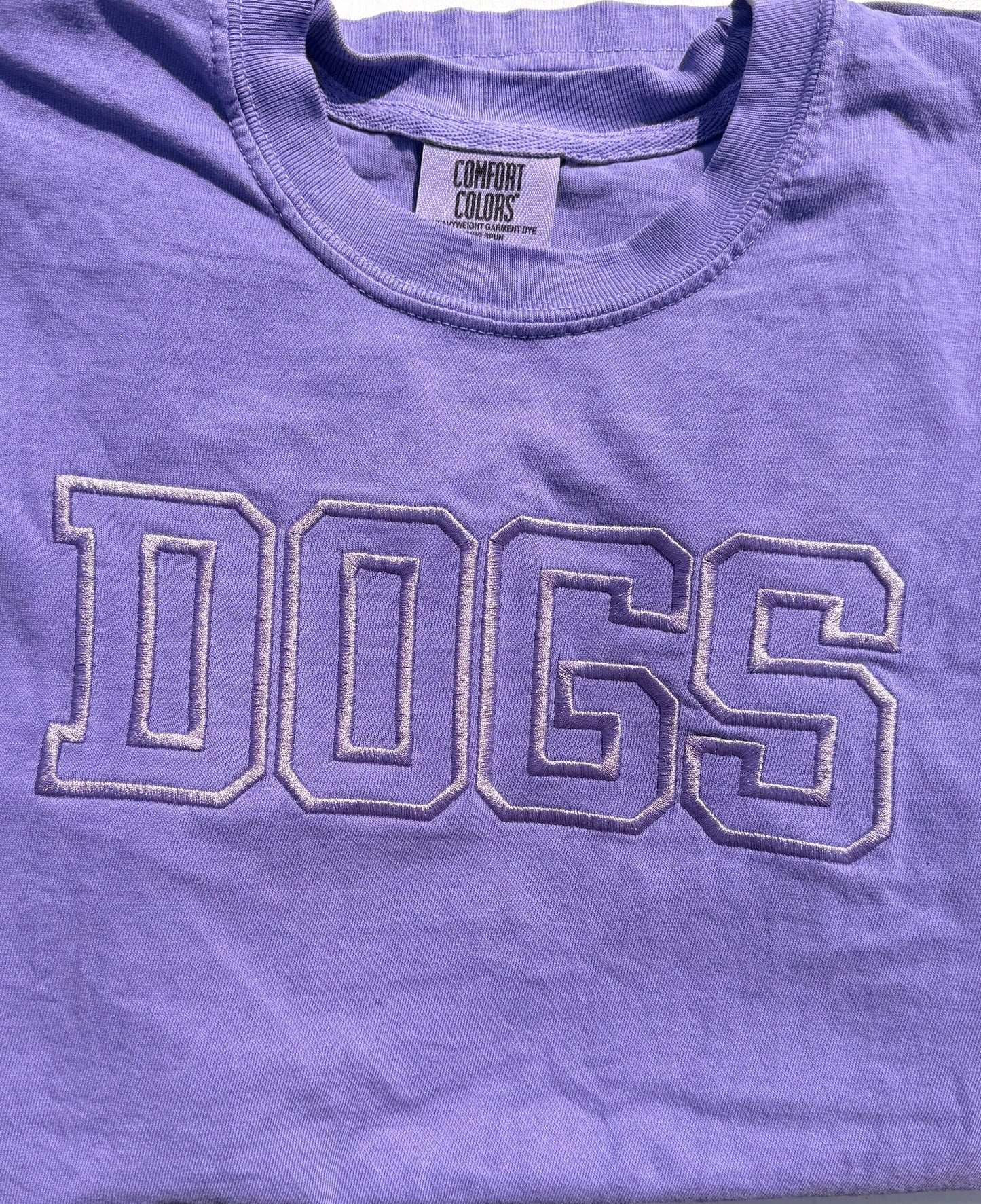 Dogs Embroidered Comfort Colors Tee