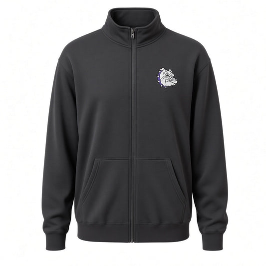 Embroidered Bulldog Full-Zip Sweatshirt
