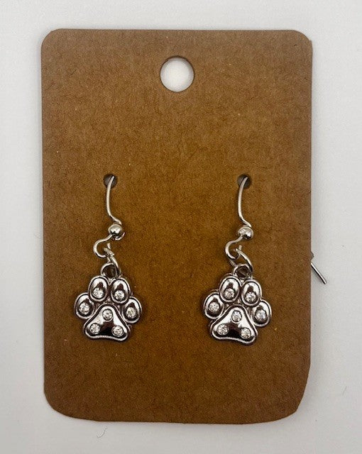 Bulldogs Paw Print Earrings