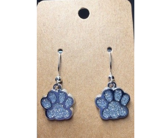 Bulldogs Paw Print Earrings
