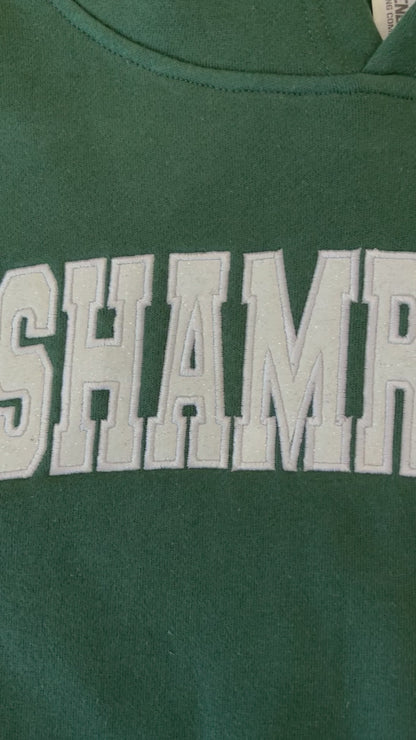 Classic Shamrocks Embroidered Glitter Hoodie