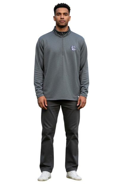 Men's Embroidered Bulldogs Quarter-Zip Pullover