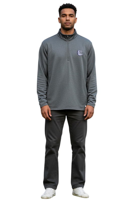 Men's Embroidered Bulldogs Quarter-Zip Pullover