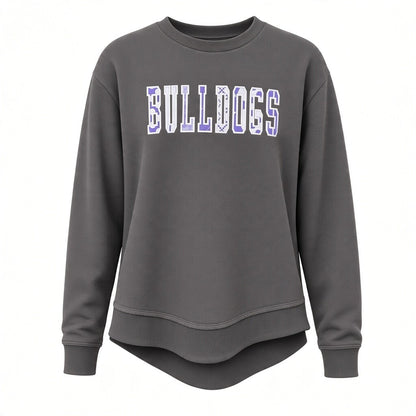 Patchwork Bulldogs Crewneck Sweatshirt