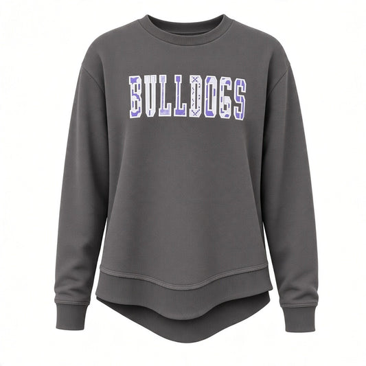 Patchwork Bulldogs Crewneck Sweatshirt