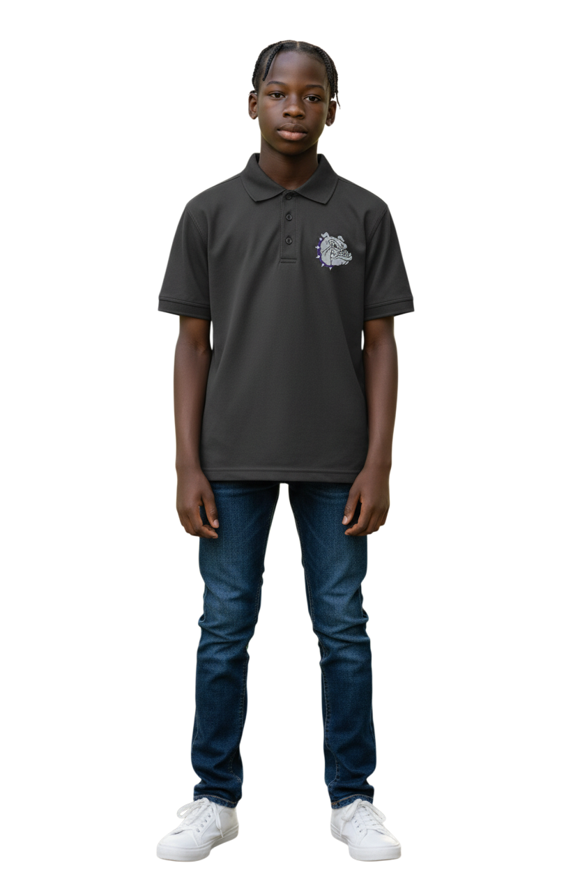 Youth Embroidered Bulldog Polo