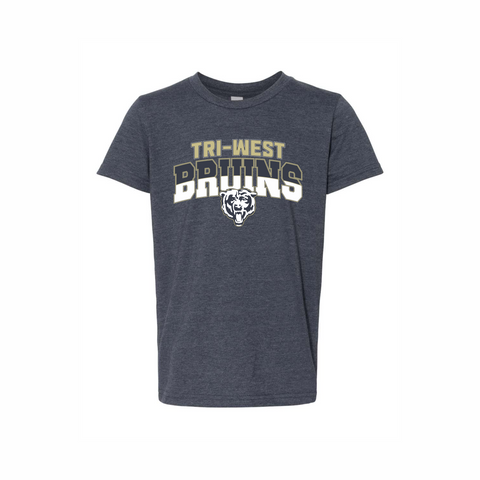 Tri-West Bruins Youth Heather Navy Tee